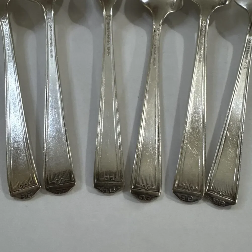 Vintage Holmes and Edwards Silver Plate Inlaid Flatware - 6 Teaspoons- Century